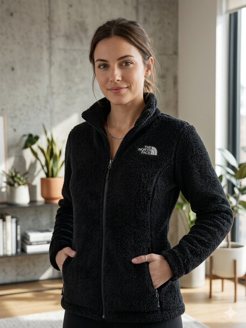 The North Face Osito Fleece Jacket Women's Black Full Zip Size S